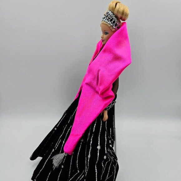 Barbie Doll 1998 Happy Holidays Special Edition Black Pink Silver Dress 20200 Ma - Picture 7 of 16